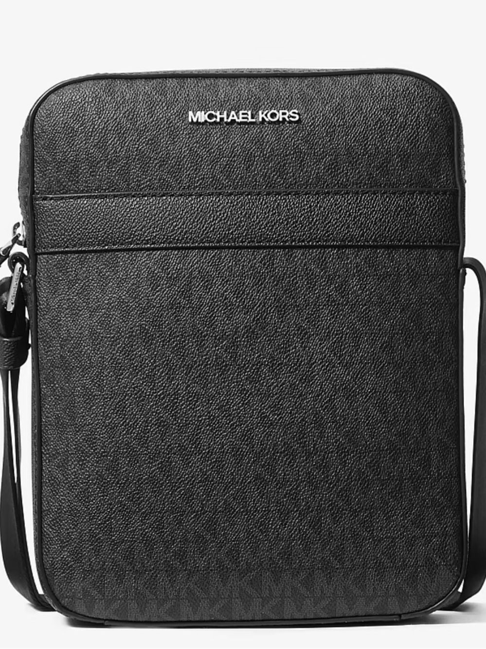 Michael Kors Black Pebbled Leather Messenger Crossbody